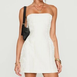 Princess Polly Heaven Sent Strapless Mini Dress White